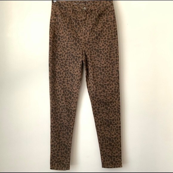 AEO Jegging 10 Animal Print Curvy Super Hi-Rise NWOT - Picture 7 of 8